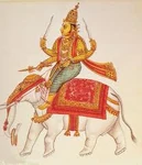 Painting of Indra from Tiruchchirappalli, Tamil Nadu, c. 1820-1825. Unknown Artist