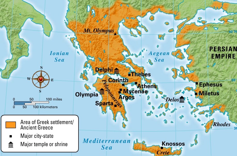 greek city states map