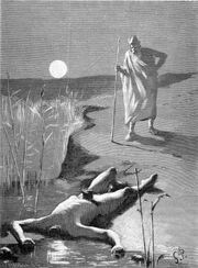 Óðinn with 's body, illustration by Georg Pauli (1893)