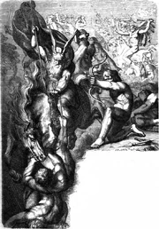 "The Æsir Against the Vanir" (1882) by Karl Ehrenberg.