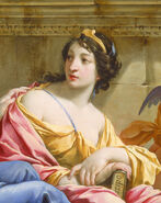 The Muses Urania and Calliope (Closeup) by Simon Vouet