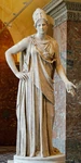 Mattei Athena at Louvre. Roman copy from the 1st century BC/AD after the Greek original Piraeus Athena of the 4th century BC attributed to Cephisodotos or Euphranor.