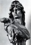 Auguste Rodin's 1879 bronze bust of Bellona in the Musée Rodin, Paris