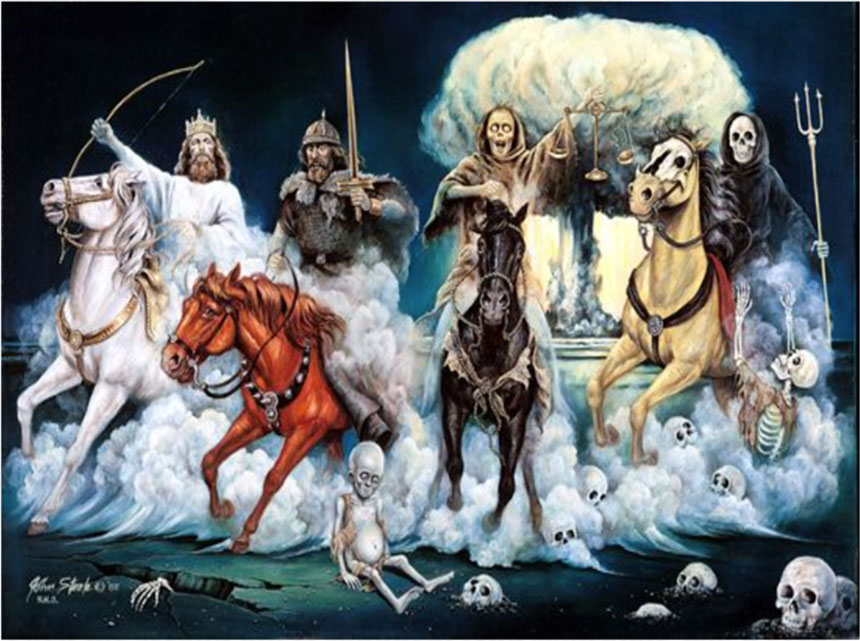 names of the four horsemen of the apocalypse and their horses