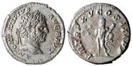 Hercules, as seen on a Denarius of the Roman Emperor Caracalla. Dated 212 CE