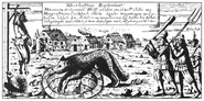 “Werewolf of Ansbach Execution”, medieval German woodcut depicting a werewolf hunt