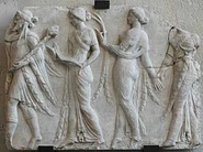 Dionysus leading the Horae
