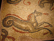 237px-Roman Baths, Bath - Sea Horse Mosaic