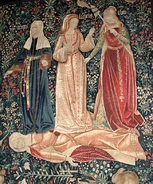 The three Moirai, or the Triumph of death, Flemish tapestry, c. 1520 (Victoria and Albert Museum, London)
