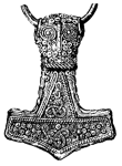Mjöllnir.png (8 KB) Drawing of a 4.6 cm gold-plated silver Mjöllnir pendant found at Bredsätra on Öland, Sweden