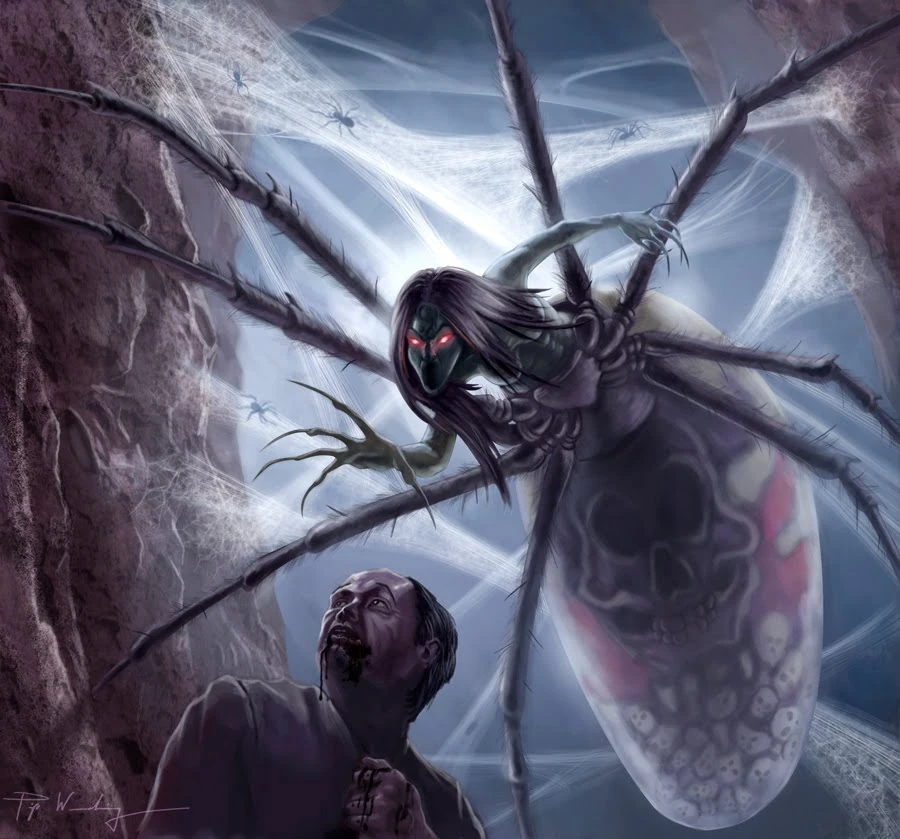 Half Human Half Spider Anime