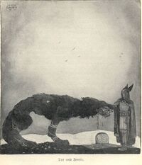 John Bauer-Tyr and Fenrir