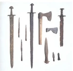 Many weapons were excavated from the lake of Tissø. These were deposited as offerings to the god Týr.