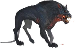 Hell Hound in Dungeons & Dragons 5th Edition, illustrated by Conceptopolis