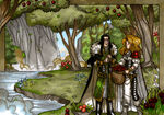 Legends Iðunn enchanted apples illustration addit by nicolasrgiacondino