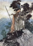 Brynhildr by Arthur Rackham. (1910)
