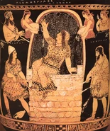 Alcmena and Oceanids.jpeg (470 KB) Alkmene sitting on the pyre, Paestan red figure bell-krater ca. 340 BC
