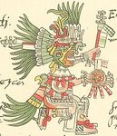 Hutizilopochtli, the sun god of Aztec myth