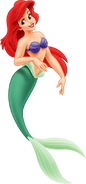 Ariel, a mermaid in Disney's The Little Mermaid.