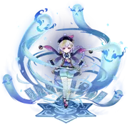 Qiqi, a character from the game Genshin Impact, based on the Jiangshi.