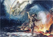 UkkoAndLemminkäinenTulisellaJärvelläByRobertEkman.jpg (187 KB) Lemminkäinen tulisella järvellä by Robert Ekman (1867). The Painting depicts Lemminkäinen asking help from Ukko Ylijumala with crossing the lake in fire on his route to the wedding at Pohjola.