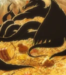 Fáfnir in his dragon form in Miss Kobayashi's Dragon Maid.