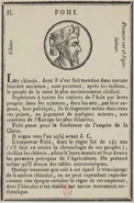 Fuxi (Fohi) from Jeux de cartes instructives. Histoire ancienne by Pierre-François Godard (1809-1821)