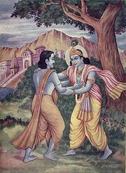 Arjuna meets Krishna at Prabhasakshetra