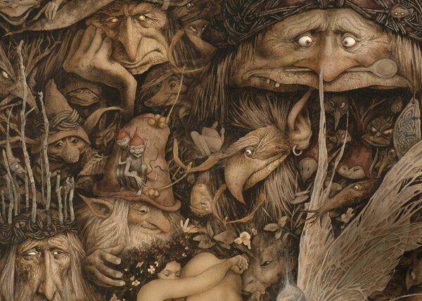 Art by Brian Froud, from his "Brian Froud Deluxe Hardcover Sketchbook" (2019).