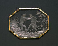 Annibale Fontana - Plaque with Hercules and Achelous - Walters 4171