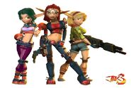 Ashleign, Kiera, and Tess are female Elves in Jak and Daxter franchise