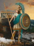 Athena, Protector of the Acropolis by Howard David Johnson (2013)