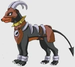 A Houndoom warrior from Pokémon: Lucario and the Mystery of Mew