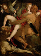 Bartholomäus Spranger - Herkules, Deianira og kentauren Nessus - Google Art Project