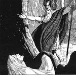 "Odin and the Völva" (1920) by Franz Stassen