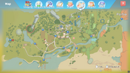 Map of Portia with all Dee-Dee Stops marked as of alpha 8.0.