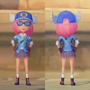 Uniform Jacket, Uniform Lower Garment, and Ruin Diver's Hat on a female character