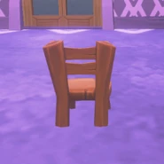 Rear view of small chair