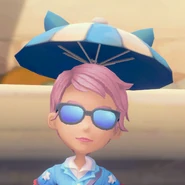 Cat Ears Umbrella Hat worn by the player