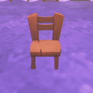 Front view of small chair