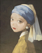 Painting: Girl, based on "Girl with a Pearl Earring" by Johannes Vermeer