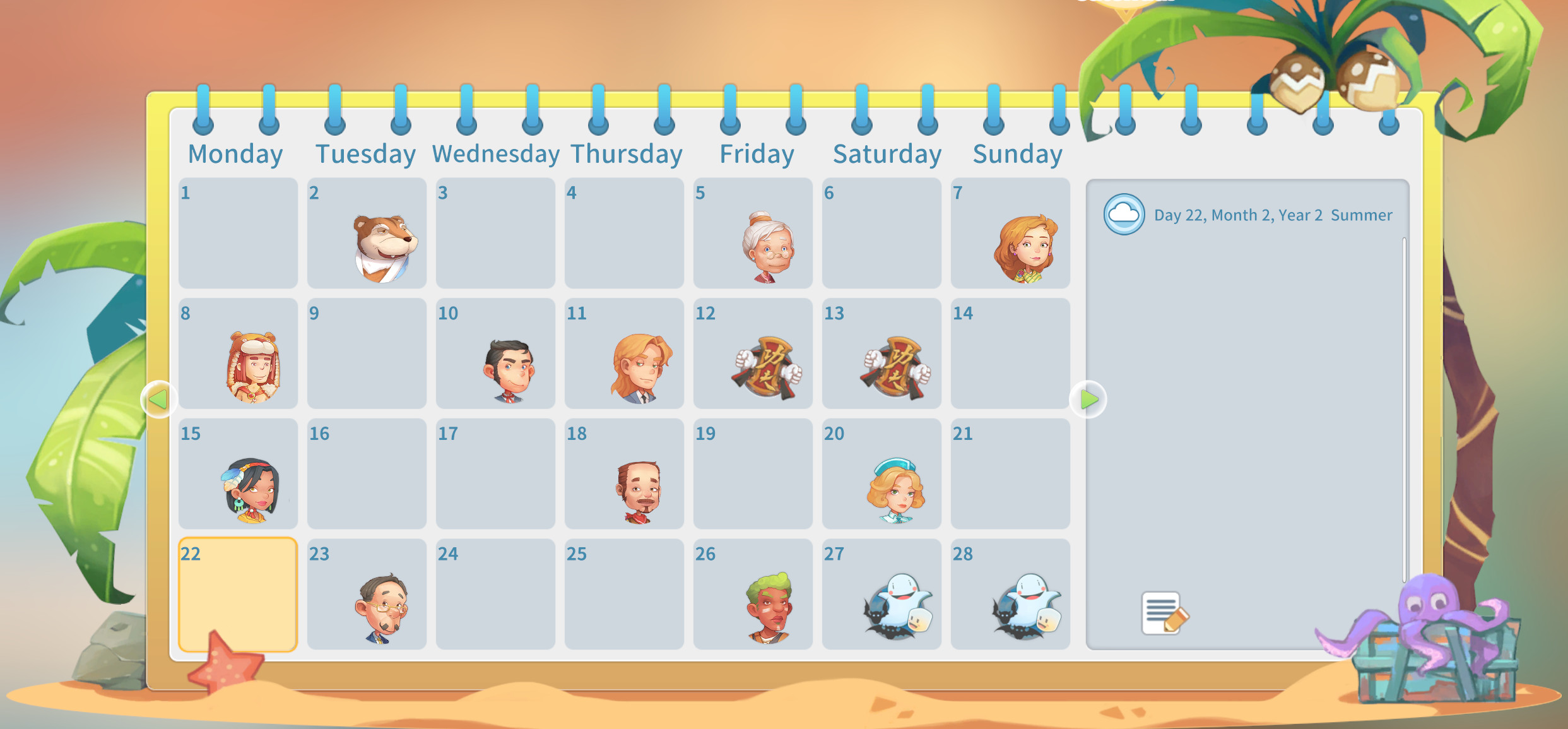 Calendar My Time At Portia Wiki Fandom
