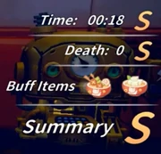 Summary at the end of the floor, with a score of S