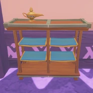 Placed in player's home with 1 of 8 items stored