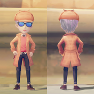 Charming Spirit Top, Charming Spirit Bottom, and Charming Spirit Deerstalker on a male character; a set based off Gust's alternate outfit