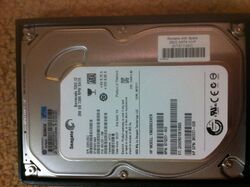 This is the HDD that came with the NAS. It's a 250GB Seagate 7200rpm SATA II drive (model ST3250318AS).