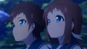 Manaka and Hikari watch the Sea together