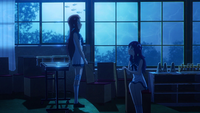 Manaka and Chisaki talking