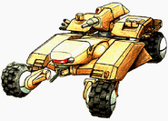 Scout Car Type 101 (101型スカウトカー) - Mainly appears in urban scenes. A small armored car, yellow in color. 500 Points.