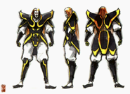 Front, side and back view of Kagekiyo.
